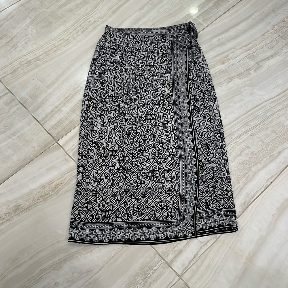 Max Studio Side Tie Midi Skirt